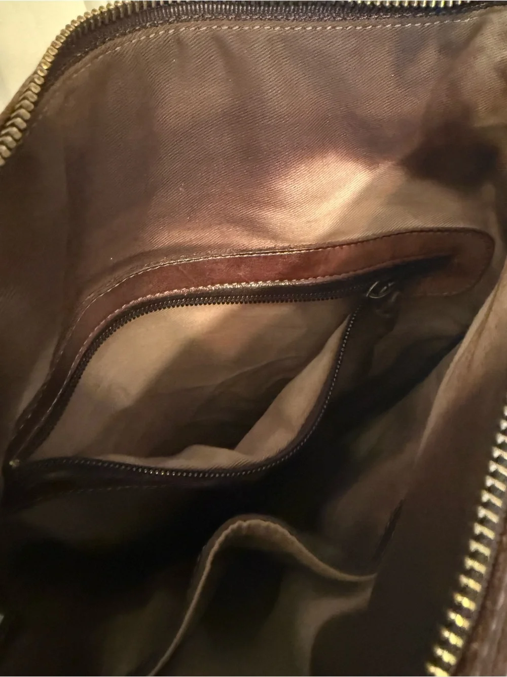 Bed Stu Two-Tone Brown Leather Messenger Bag